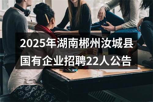 2025年湖南郴州汝城县国有企业招聘22人公告 图片