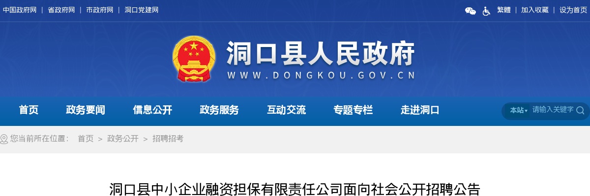 2023湖南邵阳洞口县中小企业融资担保有限责任公司面向社会招聘6人公告 图片